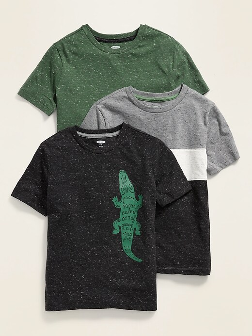 View large product image 1 of 1. Vintage Crew-Neck T-Shirt 3-Pack For Boys