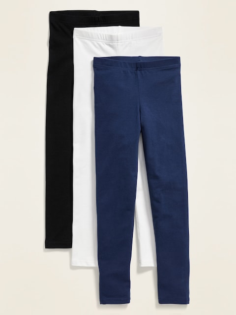Jersey Built-In Tough Leggings 3-Pack for Girls - Multi