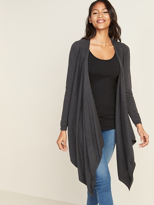 Maternity Extra-Long Nursing Open-Front Sweater | Old Navy