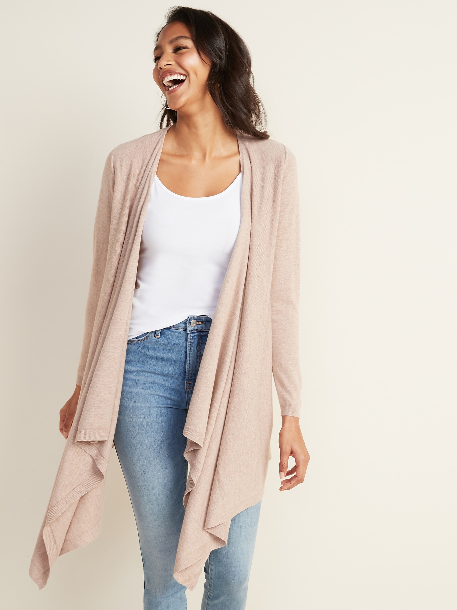 Maternity Extra-Long Nursing Open-Front Sweater | Old Navy
