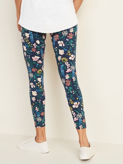 Mid-Rise Printed Jersey Leggings For Women