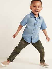 View large product image 3 of 4. Jean Pocket Shirt for Toddler Boys