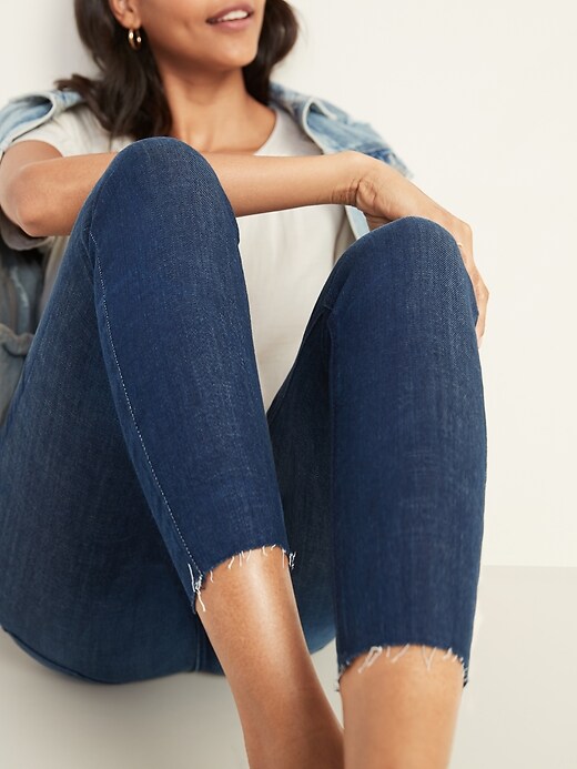 Image number 3 showing, Mid-Rise Frayed-Hem Rockstar Super Skinny Ankle Jeans for Women