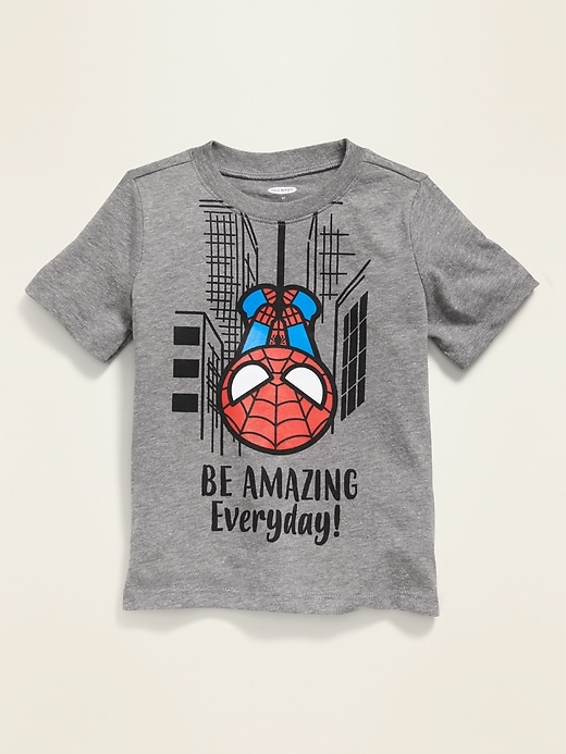 Voir une image plus grande du produit 1 de 2. T-shirt à imprimé « Be Amazing Every Day! » Spider-Man " de MarvelMC pour tout-petit garçon