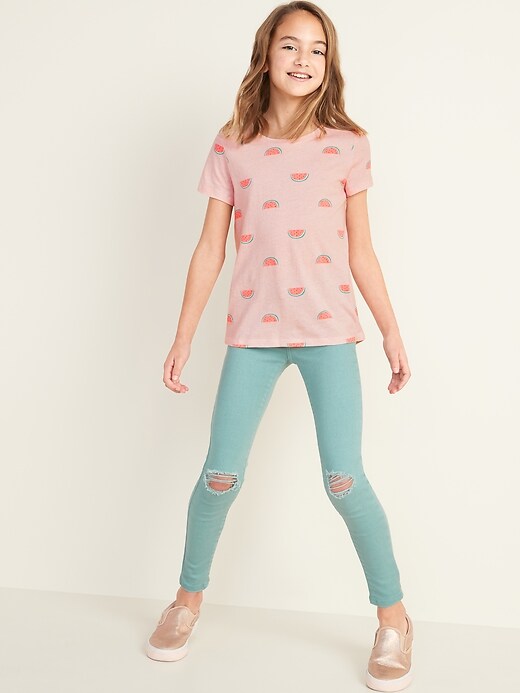 View large product image 2 of 4. Softest Printed Hi-Lo Hem Tee for Girls