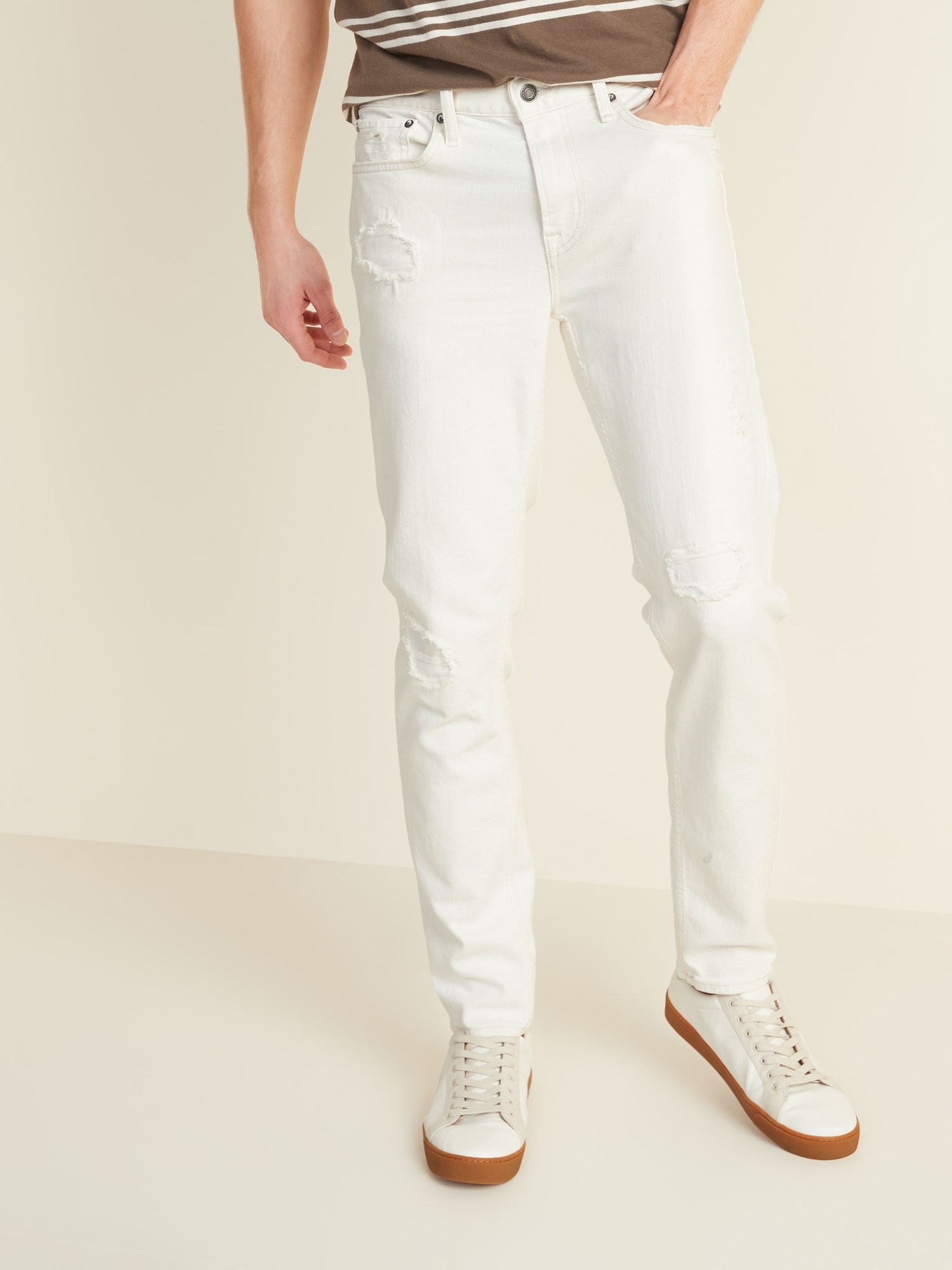 Old navy mens white jeans hotsell