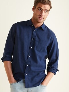 blue button up shirt mens outfit