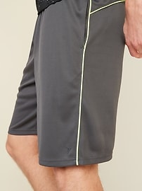 View large product image 3 of 3. Go-Dry Mesh Neon-Piping Performance Shorts -- 9-inch inseam