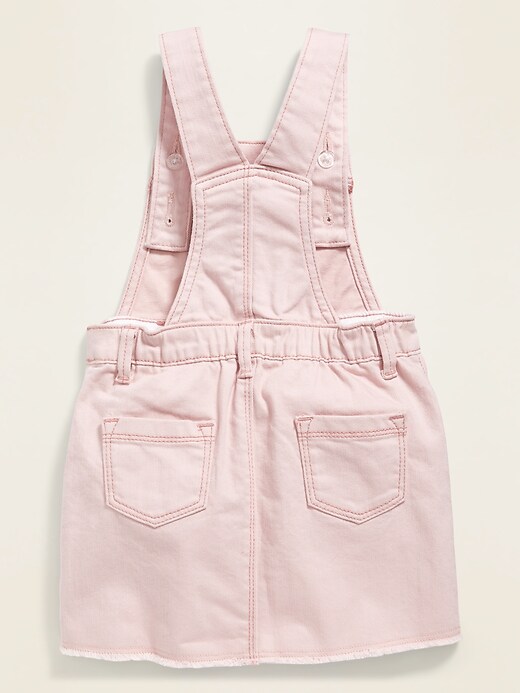 View large product image 2 of 3. Frayed-Hem Pink Jean Skirtall for Toddler Girls