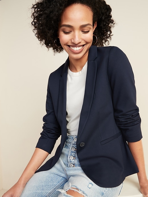 Image number 4 showing, Classic Ponte-Knit Blazer for Women