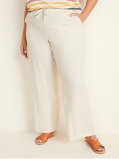 plus size tall linen pants