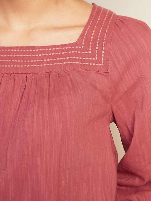 Image number 5 showing, Relaxed Square-Neck Top