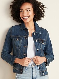 gap womens black denim jacket