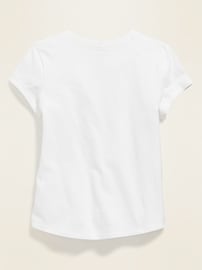 Voir une image plus grande du produit 3 de 3. T-shirt à encolure ras du cou en jersey pour toute-petite fille