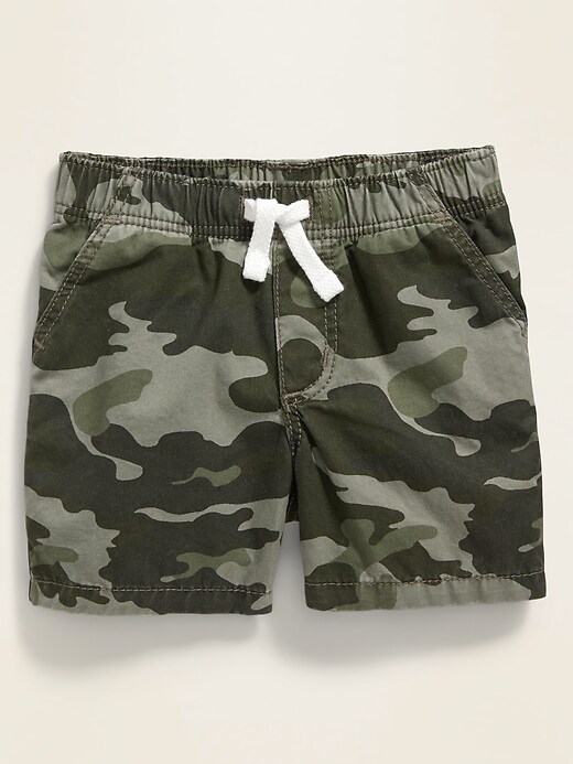 View large product image 1 of 2. Unisex Camo Twill Pull-On Shorts for Baby