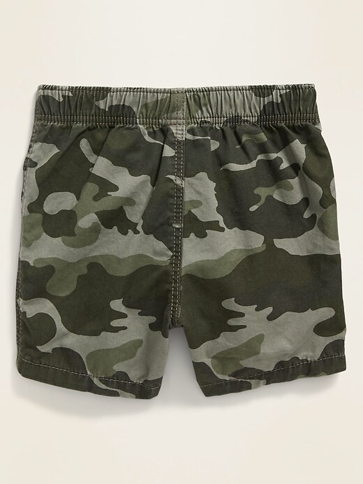 View large product image 2 of 2. Unisex Camo Twill Pull-On Shorts for Baby