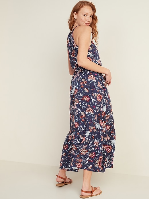 Image number 2 showing, Waist-Defined Braided-Strap Maxi Sundress for Women