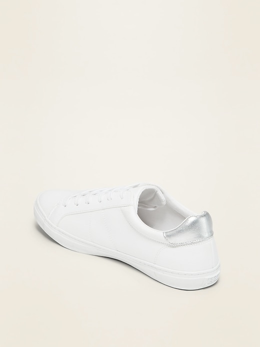 Image number 4 showing, Faux-Leather Sneakers For Women