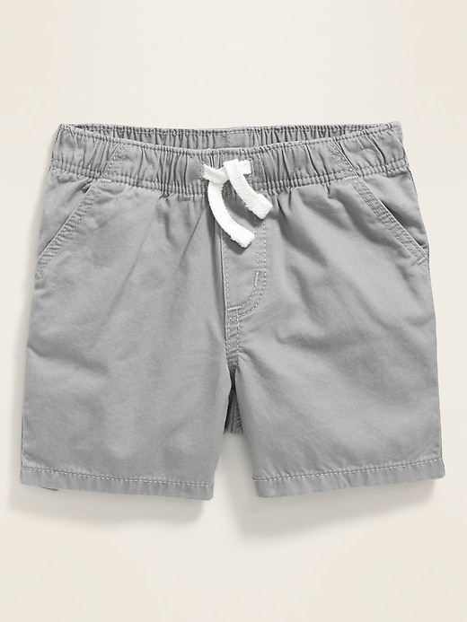 View large product image 1 of 1. Gender-Neutral Twill Pull-On Shorts for Baby