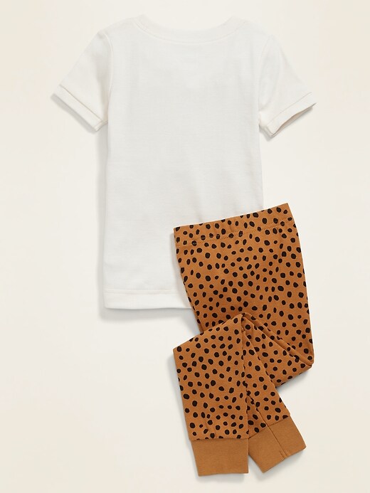 View large product image 2 of 2. Cheetah Graphic Pajama Set for Toddler Girls