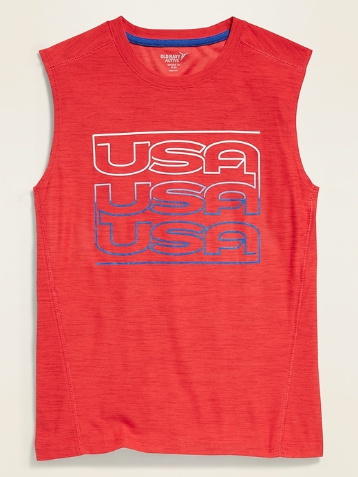 View large product image 1 of 3. Ultra-Soft Breathe ON Graphic Tank Top for Boys