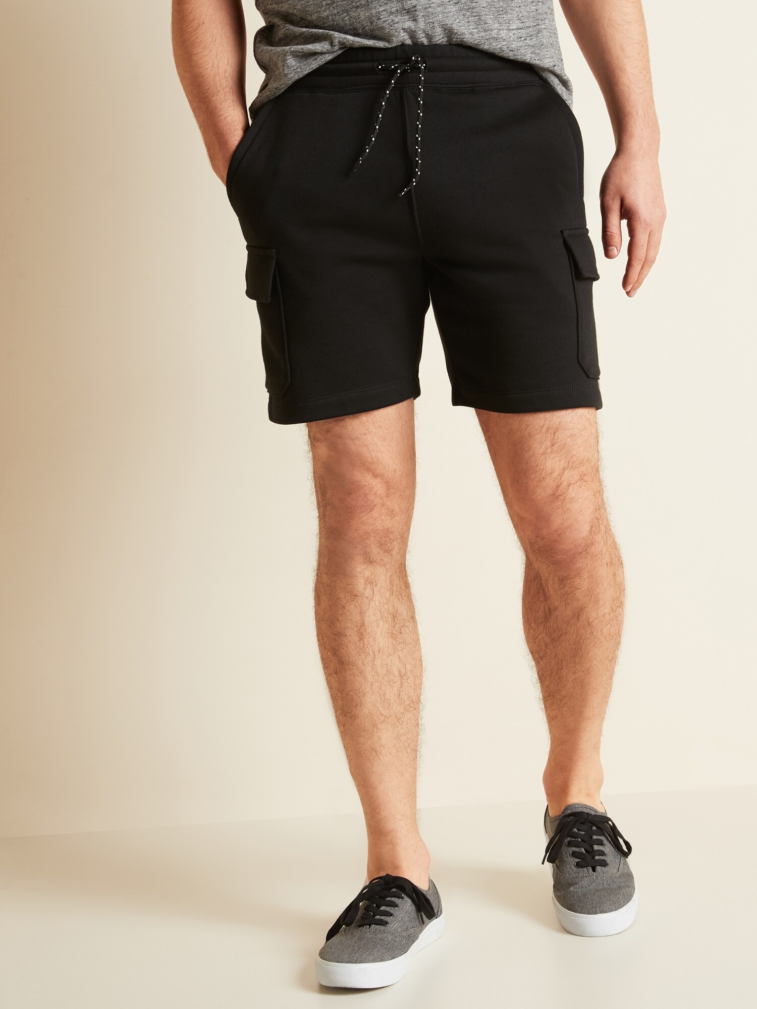 mens cargo shorts with drawstring waist