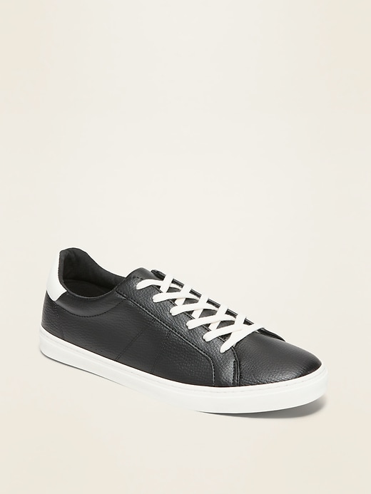 View large product image 1 of 1. Faux-Leather Sneakers For Women