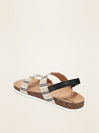View large product image 3 of 3. Textured-Stripe Molded Sandals for Girls
