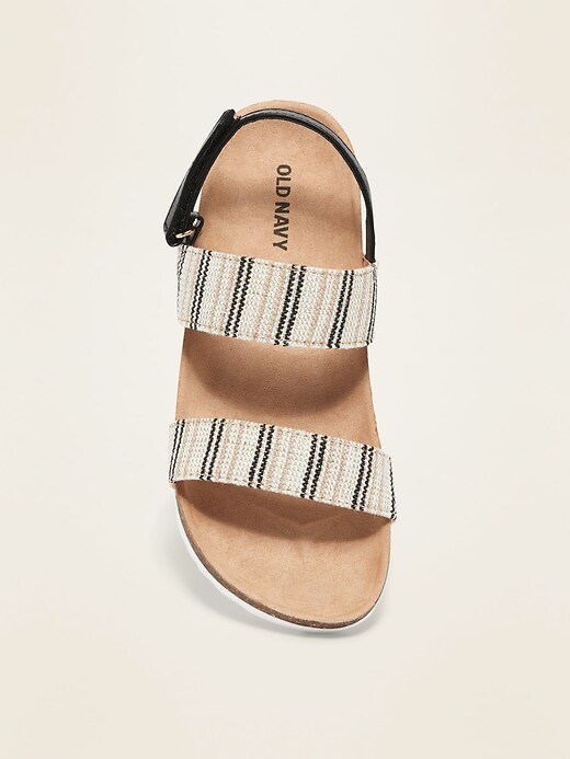 View large product image 2 of 3. Textured-Stripe Molded Sandals for Girls
