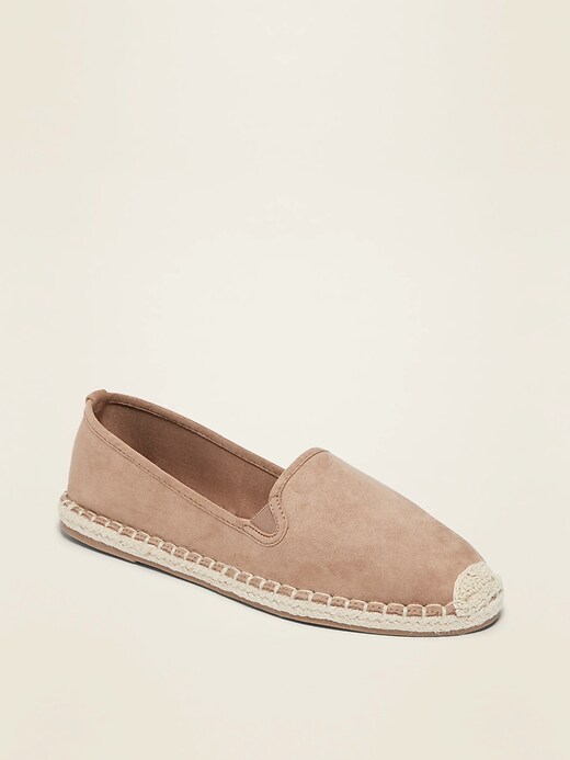Image number 1 showing, Faux-Suede Espadrille Slip-On Shoes