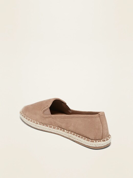Image number 4 showing, Faux-Suede Espadrille Slip-On Shoes