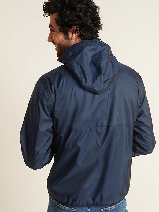 Image number 2 showing, Packable Water-Resistant Windbreaker Jacket