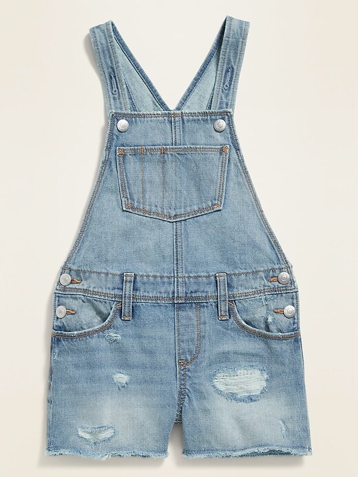 View large product image 2 of 3. Jean Cut-Off Shortalls for Girls