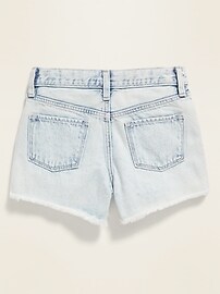 View large product image 3 of 3. Light-Wash Jean Cut-Off Shorts for Girls