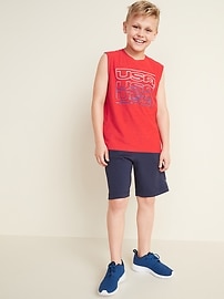 View large product image 3 of 3. Ultra-Soft Breathe ON Graphic Tank Top for Boys