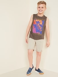 View large product image 3 of 3. Graphic Slub-Knit Muscle Tank Top For Boys