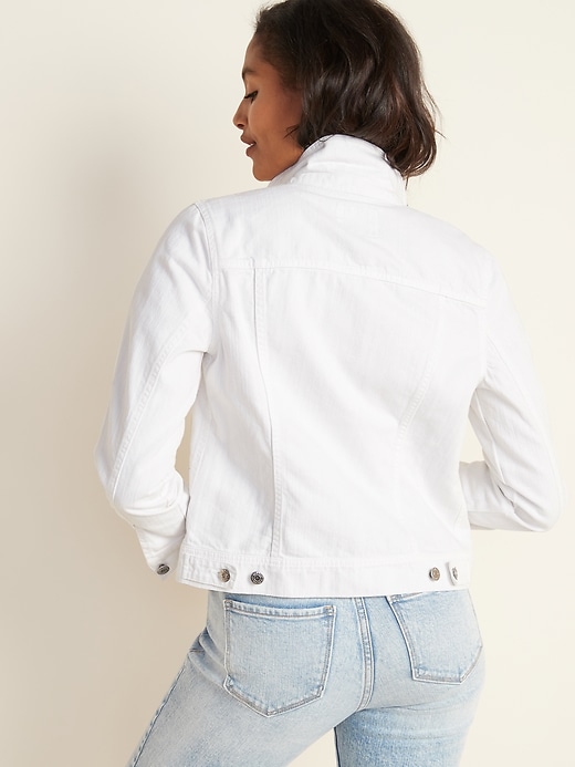 L'image numéro 2 présente Veste en jean blanc pour femme