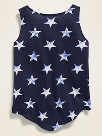 View large product image 3 of 3. Printed Tie-Shoulder Tank Top for Girls