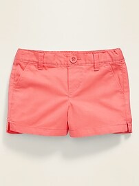 View large product image 3 of 3. Pull-On Twill Shorts for Toddler Girls