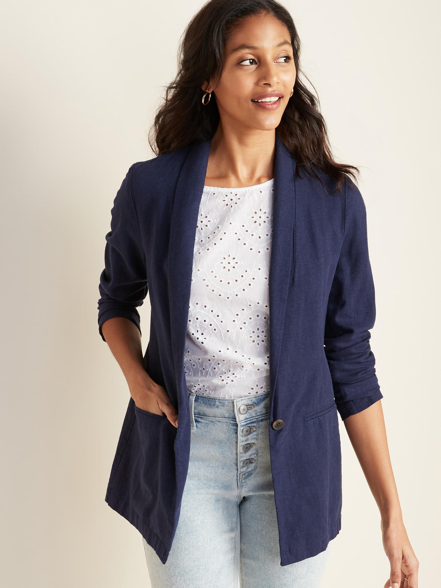 gap linen blazer