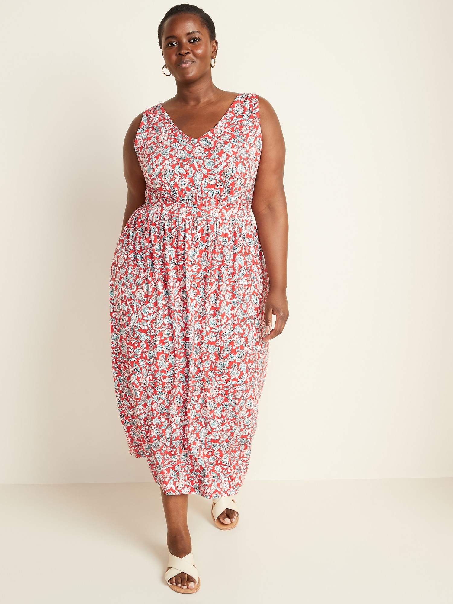 Plus size sleeveless summer clearance dresses