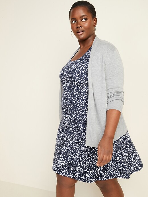 Image number 4 showing, Plus-Size Short Open-Front Sweater