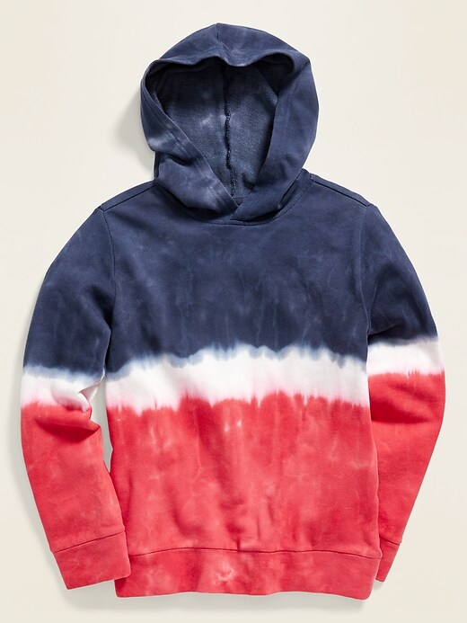 View large product image 1 of 2. Americana Dip-Dye Pullover Hoodie For Boys
