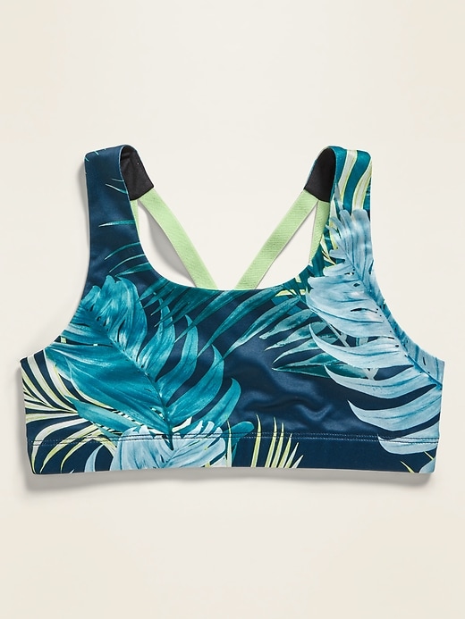 View large product image 2 of 2. Go-Dry Printed Strappy Bra for Girls