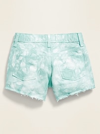 View large product image 3 of 3. Tie-Dye Cut-Off Twill Shorts for Girls