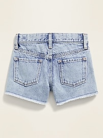 View large product image 3 of 3. Distressed Light-Wash Jean Shorts for Girls