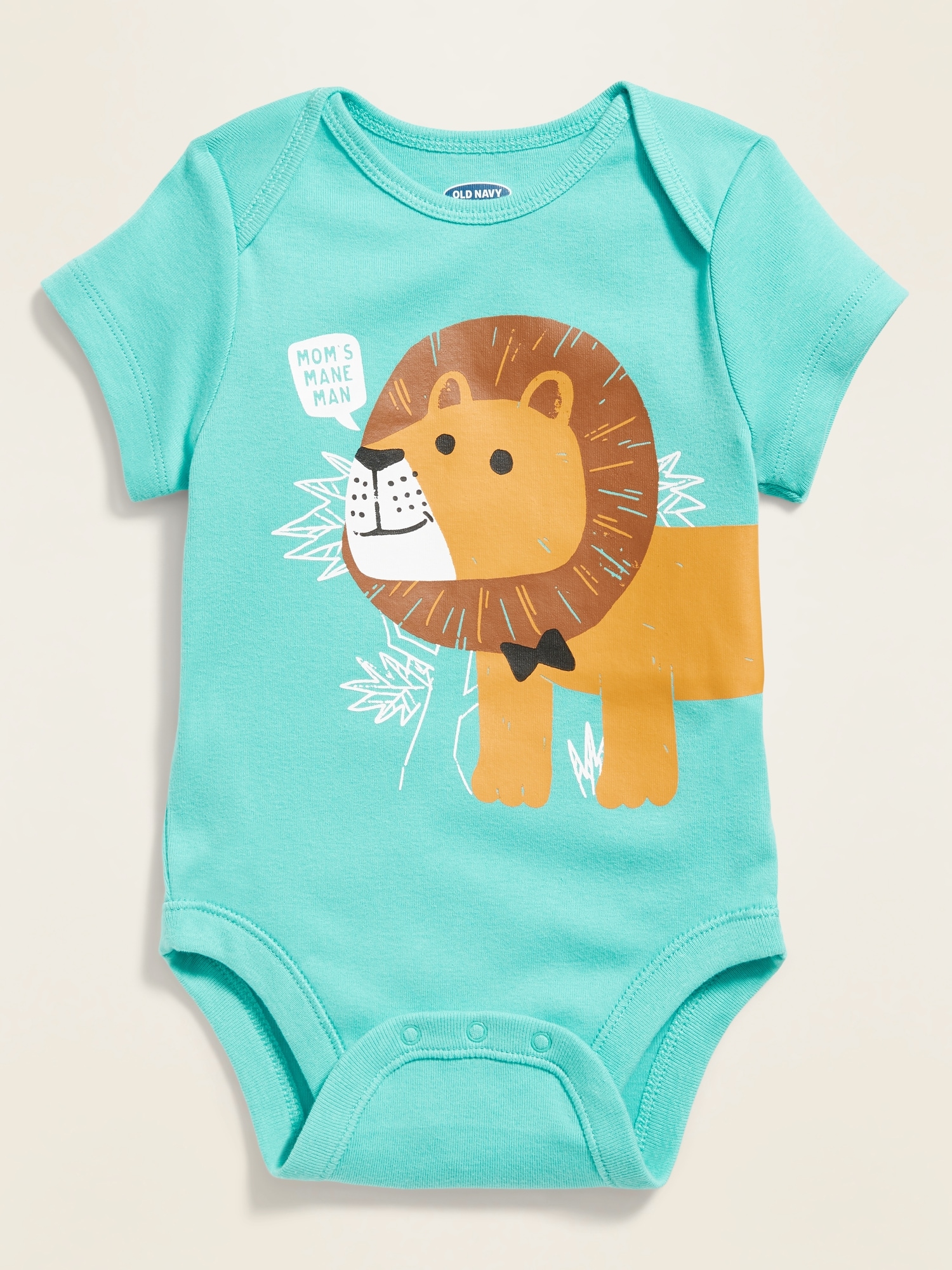 Unisex Short-Sleeve Graphic Bodysuit for Baby