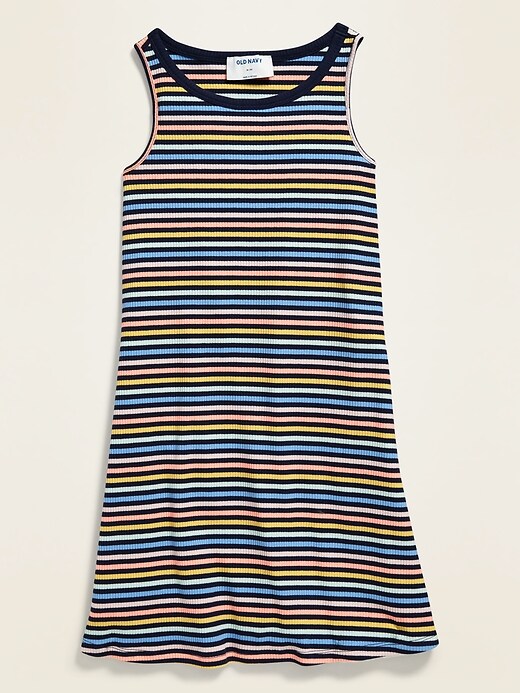 View large product image 2 of 3. Sleeveless Rib-Knit Swing Dress for Girls
