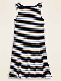 View large product image 3 of 3. Sleeveless Rib-Knit Swing Dress for Girls