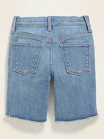 View large product image 3 of 3. Ballerina 360&#176 Stretch Distressed Cut-Off Jean Shorts for Girls